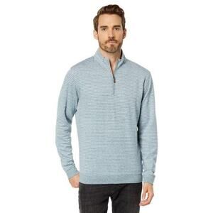 johnnie-O Skiles Striped 1/4 Zip Pullover Shadow Large